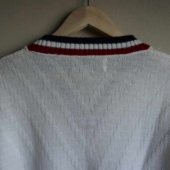 Vintage John Newcombe Men's Large White Sweater - Picture 4 of 8